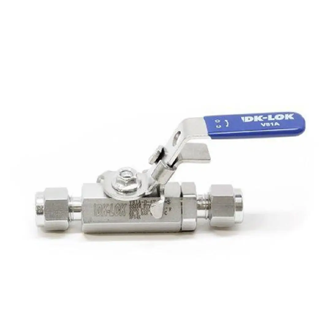 DK-Lok V81D Ball Valve 7.50 mm Orifice, 16mm Tube OD x 16mm Tube OD, 1000 psig, V81D-D-16M-S